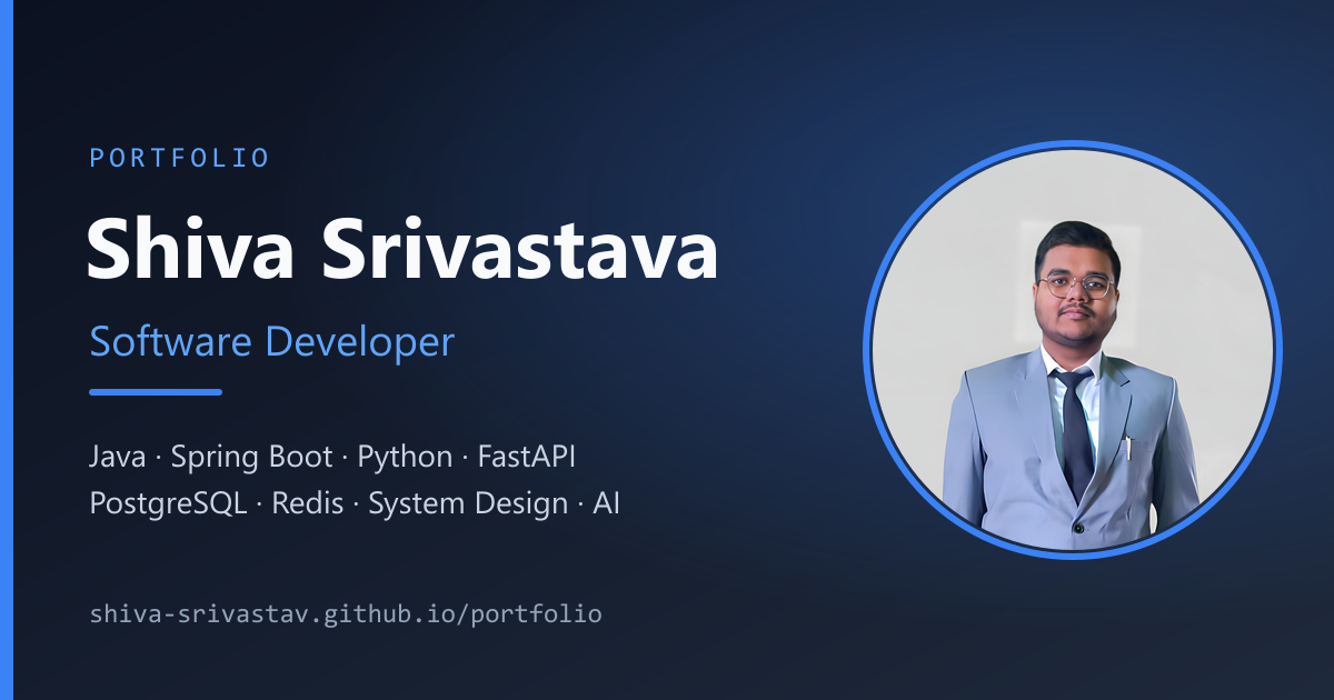 Shiva Srivastava | Software Developer – Java, Spring Boot